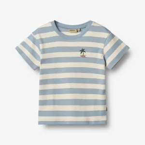 T-shirt S/S Liam - calm blue stripe