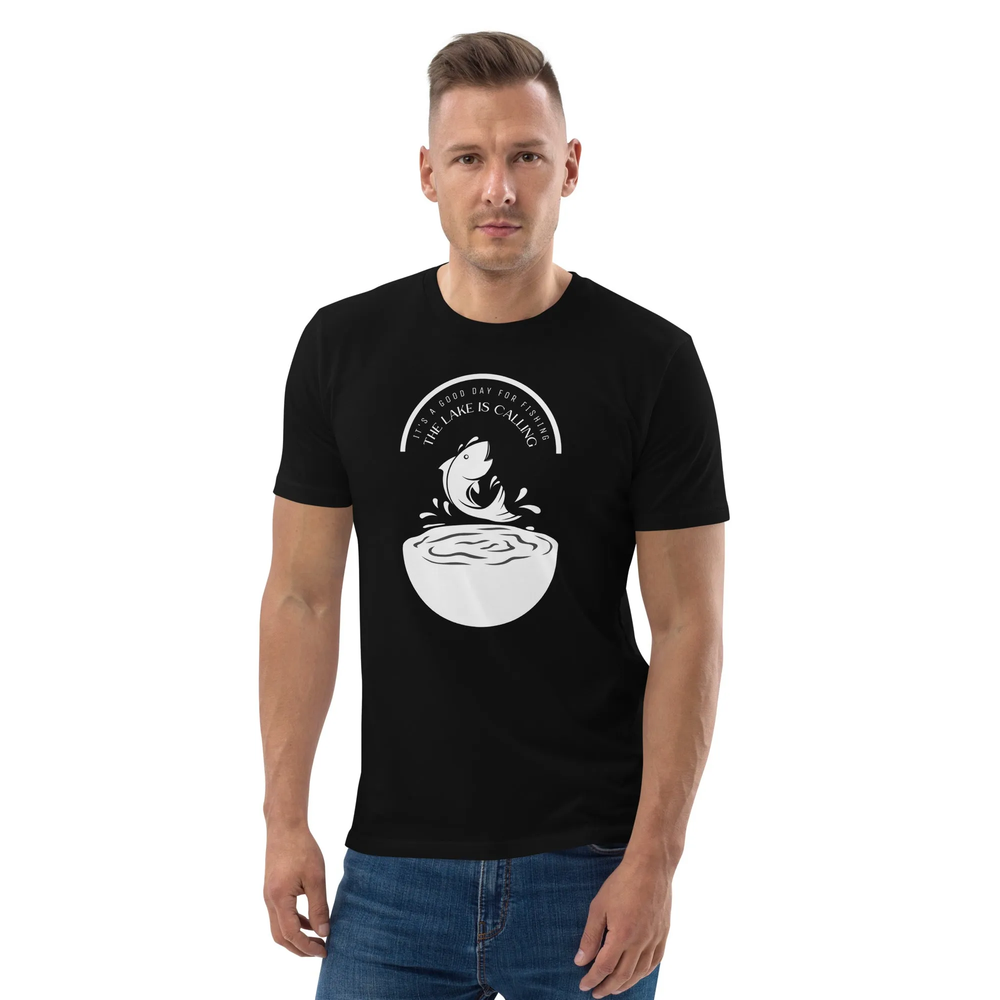 The lake is calling Unisex organic cotton t-shirt