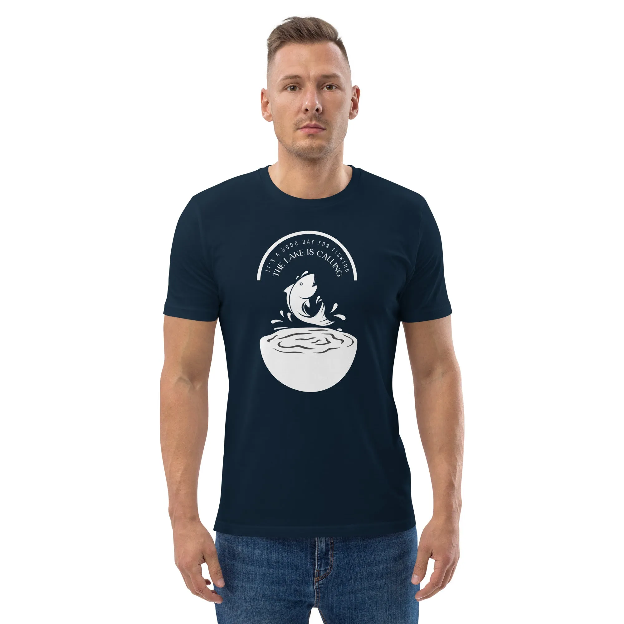 The lake is calling Unisex organic cotton t-shirt