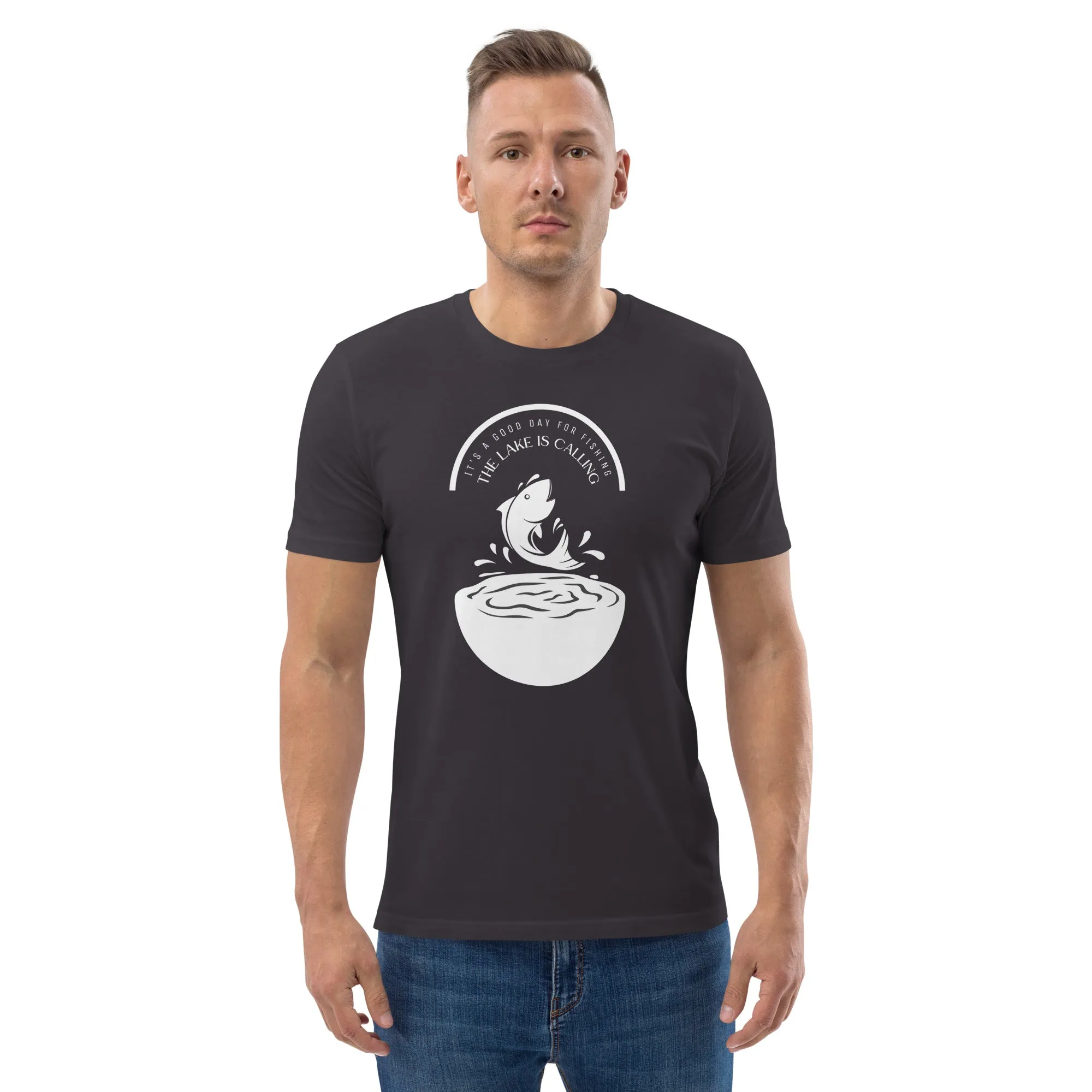 The lake is calling Unisex organic cotton t-shirt