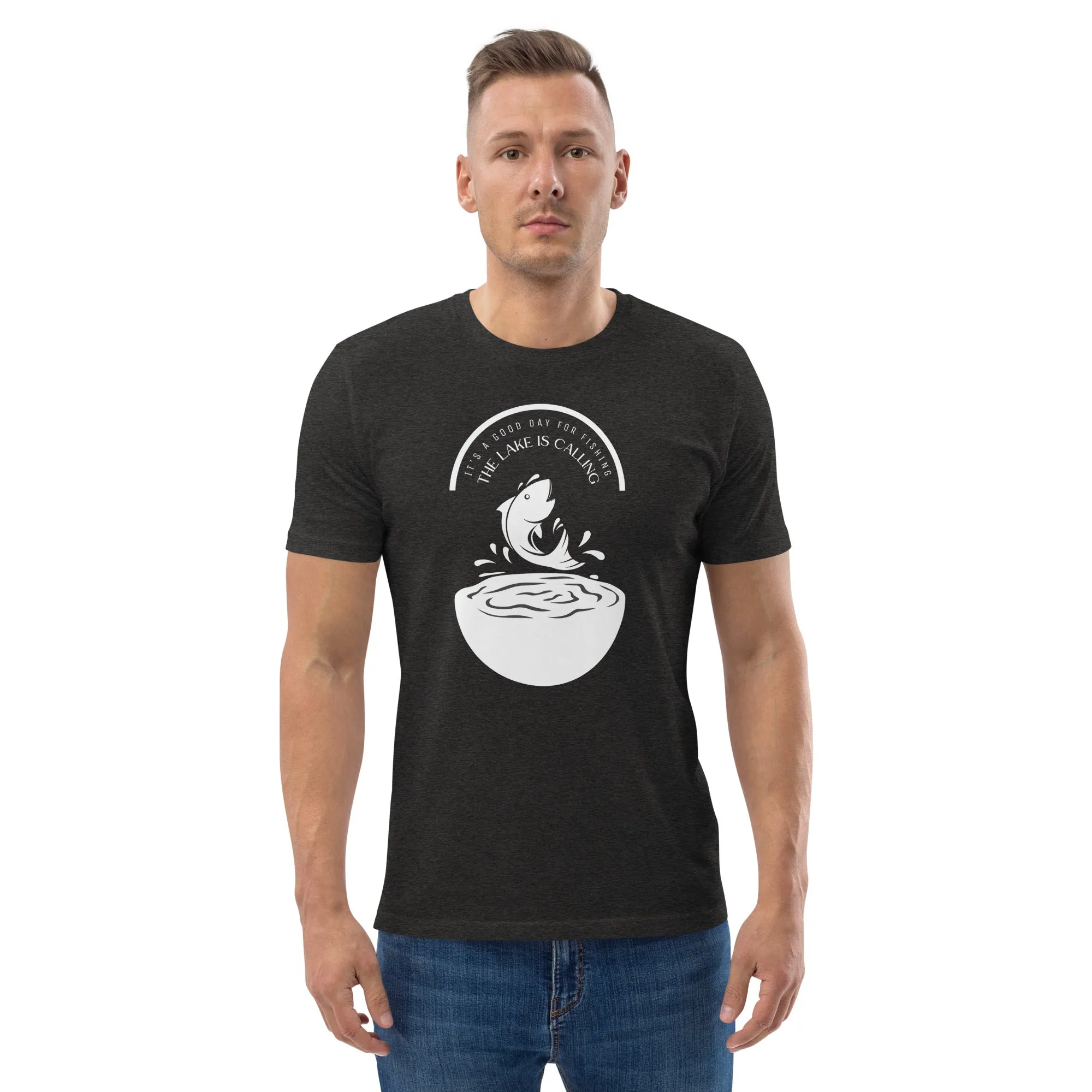 The lake is calling Unisex organic cotton t-shirt