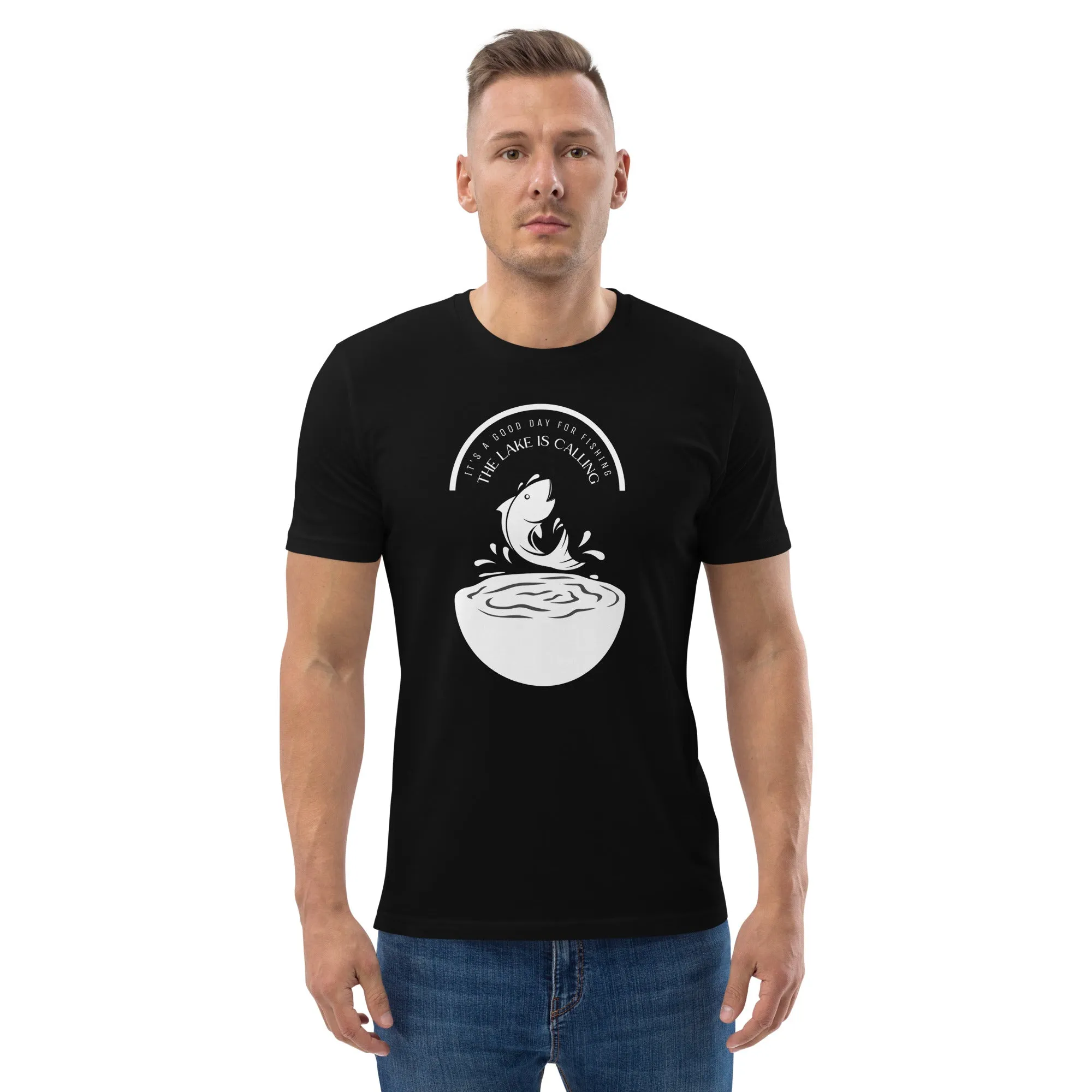 The lake is calling Unisex organic cotton t-shirt