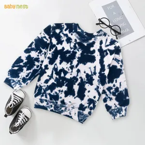 Tie-dye Sweatshirt  for kid - Blue & White