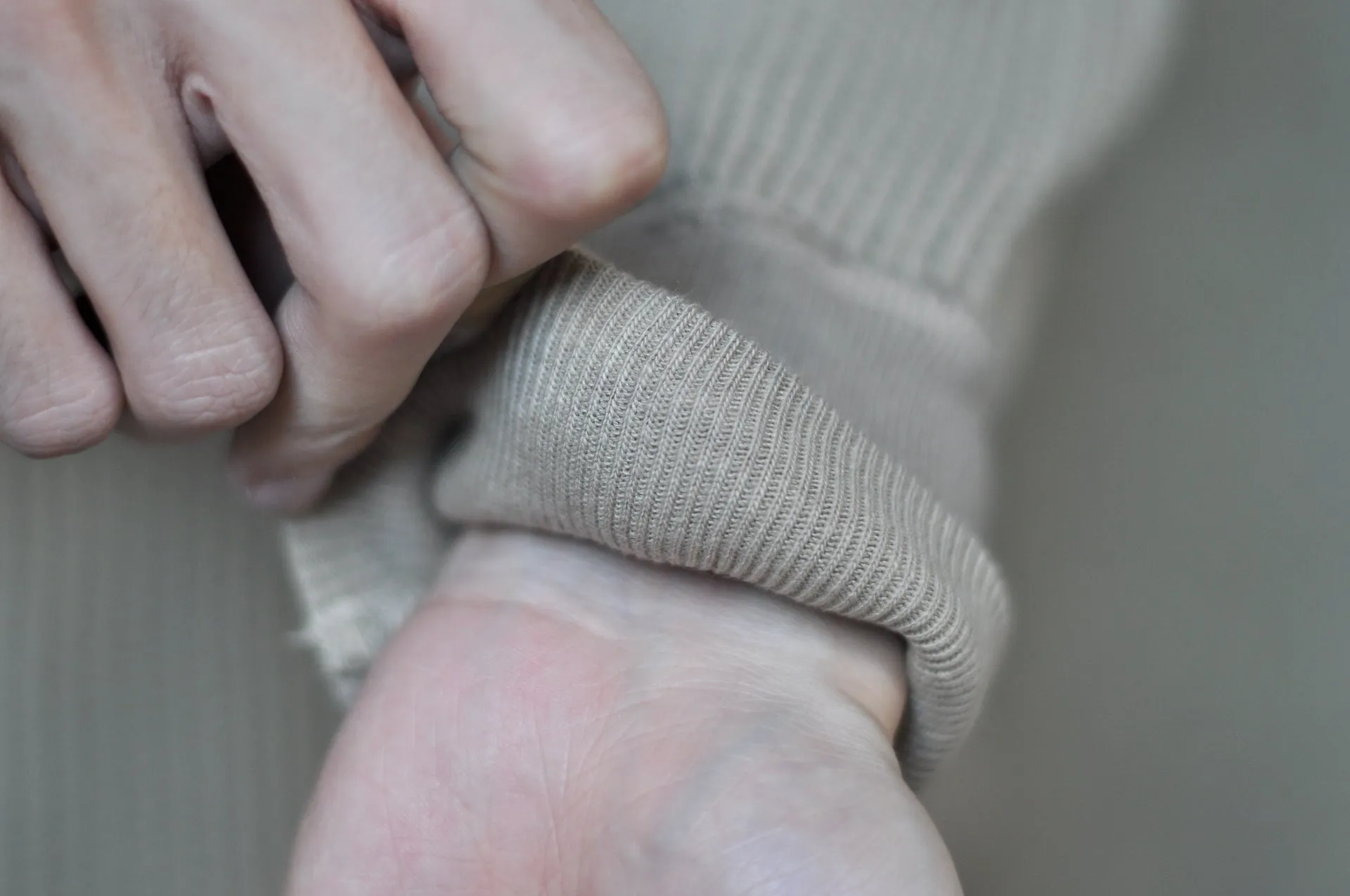 UES Ultra Heavyweight "Big Waffle" L/S Henley Thermal (Sand Beige)