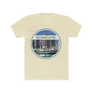 USS Constellation United States Ships POD Men's Cotton Crew Tee