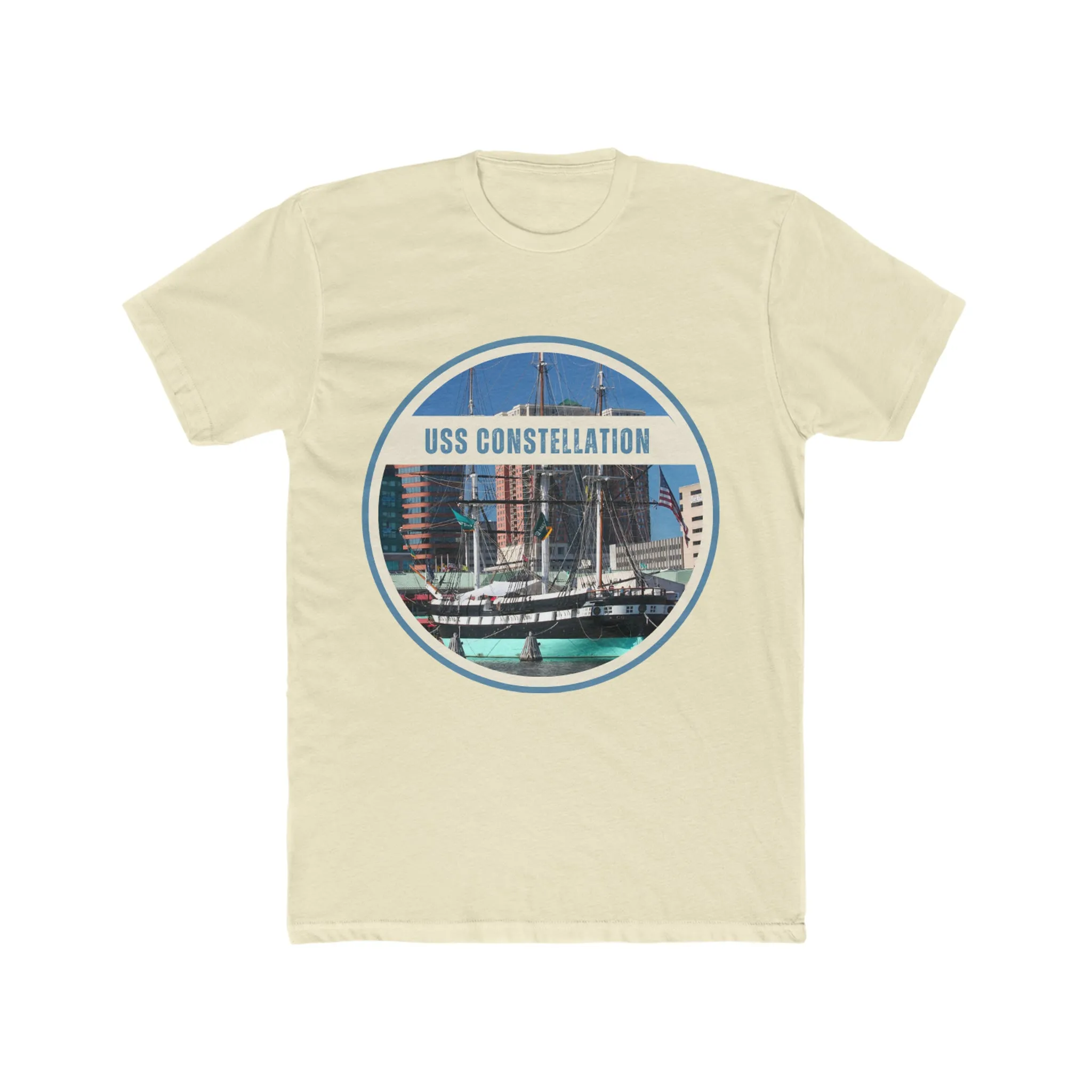 USS Constellation United States Ships POD Men's Cotton Crew Tee
