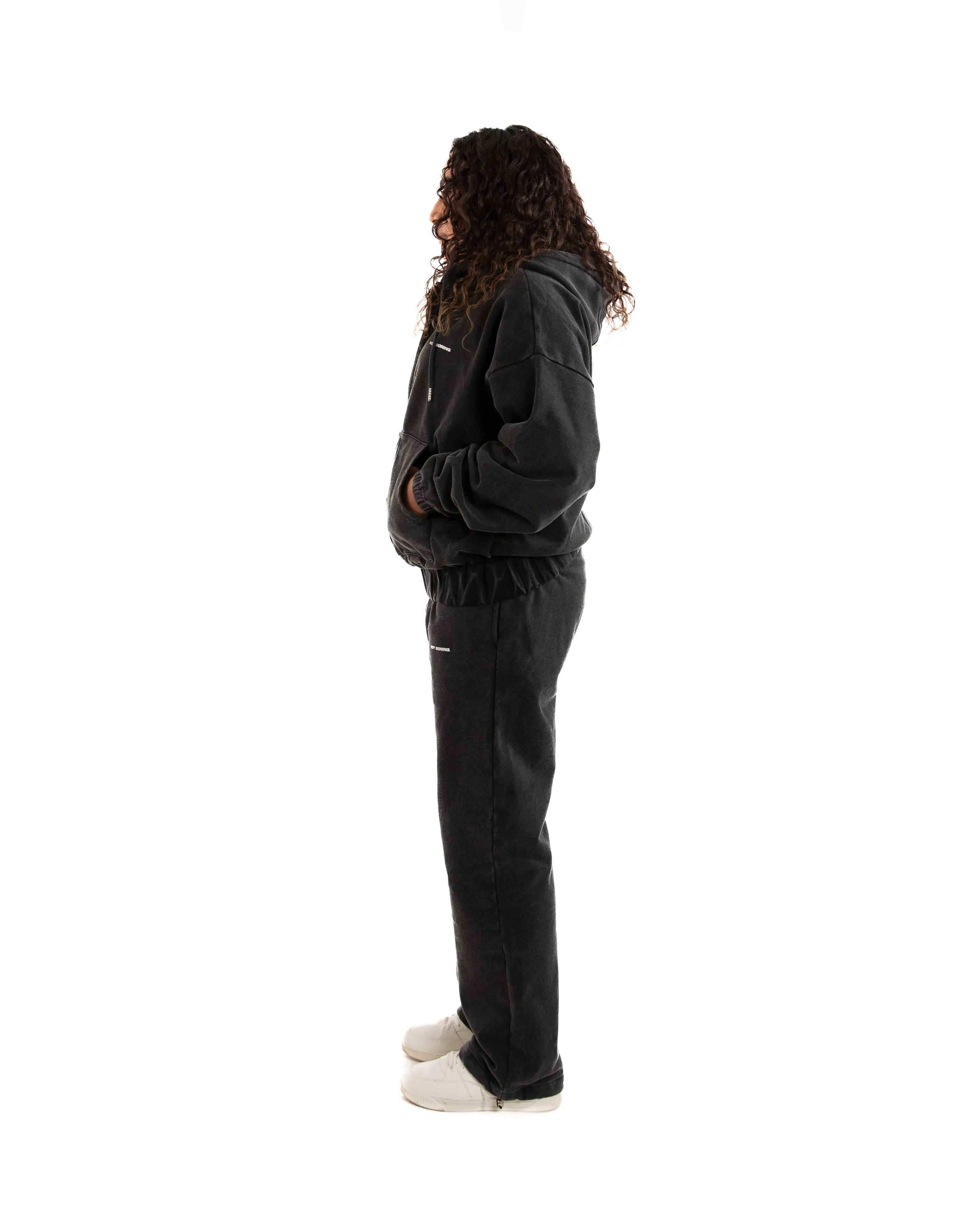 Washed Black Zip Sweater (1 of 2 set)