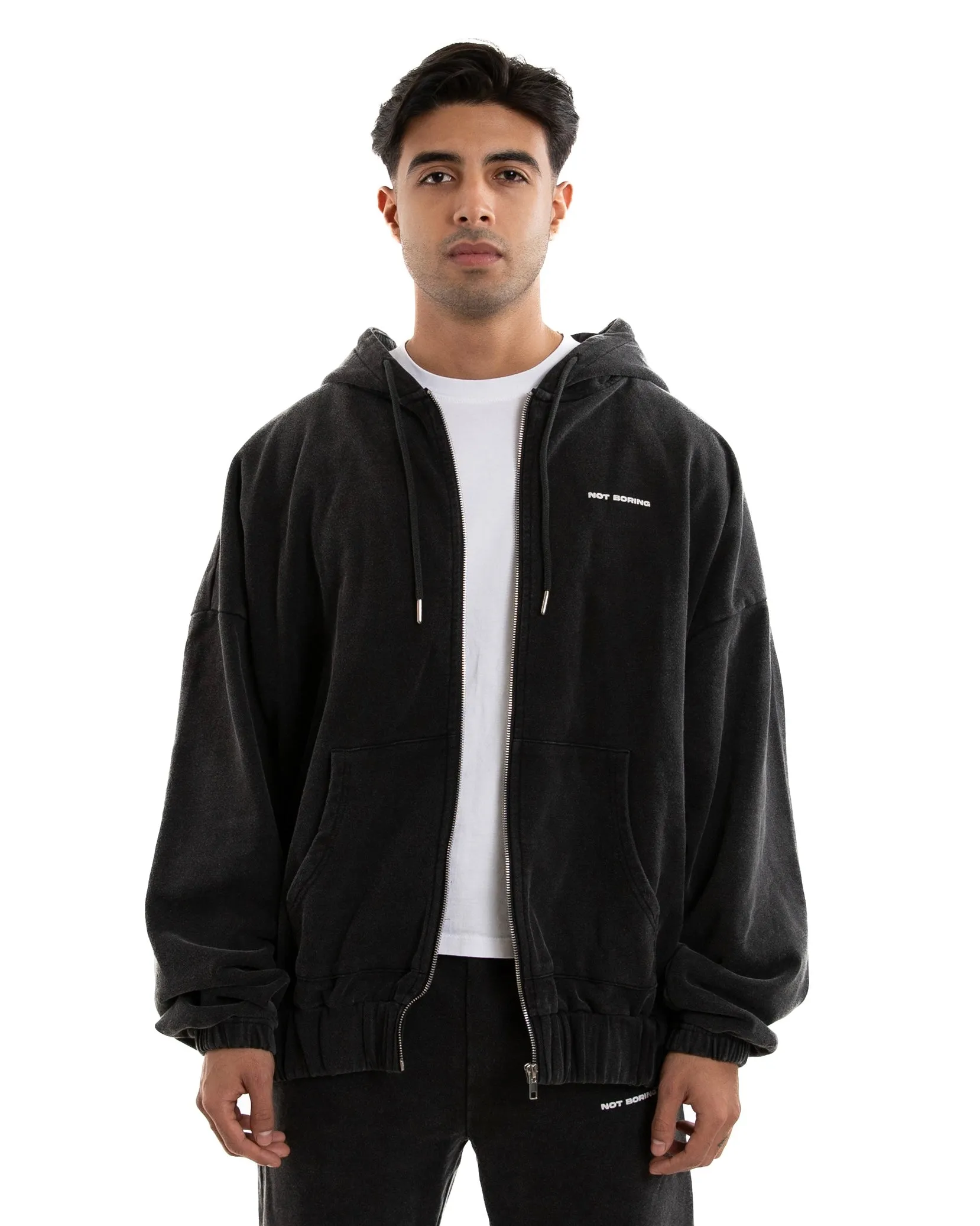 Washed Black Zip Sweater (1 of 2 set)