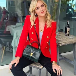 Women Office Formal Double Breasted Buttons Blazer Plus Big Size Women Blazer