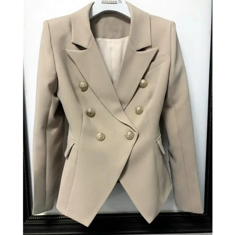 Women Office Formal Double Breasted Buttons Blazer Plus Big Size Women Blazer