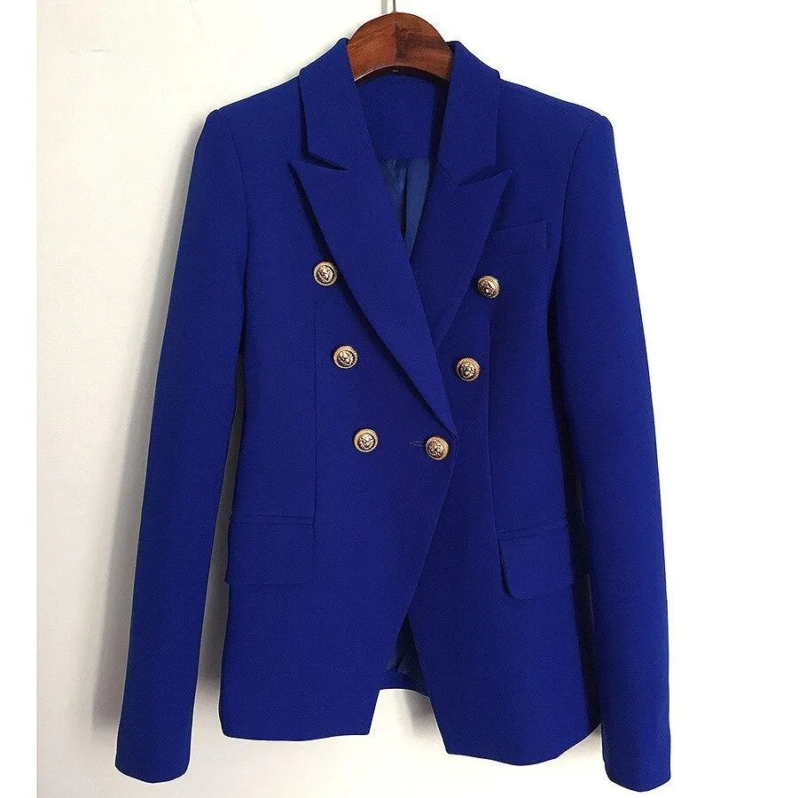 Women Office Formal Double Breasted Buttons Blazer Plus Big Size Women Blazer